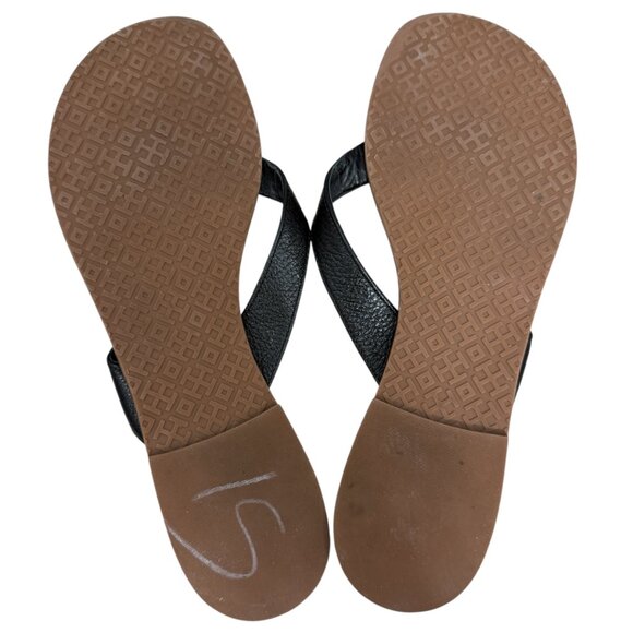 Tory Burch Thora Leather Embossed Thong Flats  Sandals Women's size 9 M - Picture 5 of 6